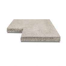 ArtiStone zwembadrand hoekstuk 90 graden 40x5 Greige