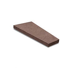 Trapezium tegel 120x60/30x8 cm Roodbruin