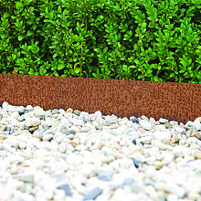 Randbegrenzing COL-MET Corten ongecoat 3 mm, 225 x 20,3 cm incl. 3 pennen (prijs per m¹)