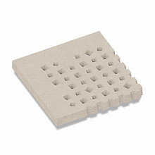 Weave tegel 100x100x10 cm buitenhoek Greige