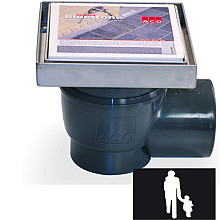 BlueStone put RVS opzet 20x20 + zijuitlaat Ø 11 en stankslot