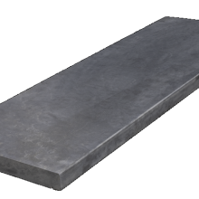 Afdekplaat Vietnam blauw 100x25x4 geschuurd 2-vellingkant 2mm -maandprijs-