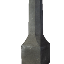 Amsterdammertje groot 105 cm zwart