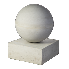 anti-inbraak element 40x40x20+bol 40 grijs