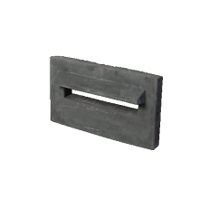 brievenbusplaat 24x43x4,5 zwart (inmetselgleuf)