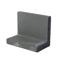 L-element 50x50x80 zwart (bxdxh)