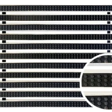 ACO Schoonloper Aluminium mat met cassetteborstel zwart 100x50x2cm