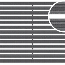 ACO Schoonloper Aluminium mat met rubberstroken zwart 100x50x2cm