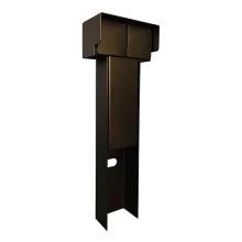 Tuinpaal - pro+ horizontaal dubbel met kabeldoos, afdekkap en installatiedraad zwart voorbedraad