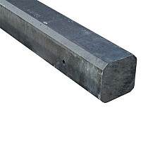 Tussenpaal vlak 10x10x195 (sponning 74 cm) antraciet
