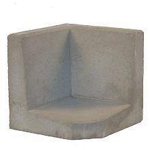 L-hoekelement Grijs 40x40x40 cm (hxbxd)