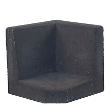 L-hoekelement Zwart 40x40x40 cm (hxbxd)