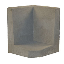 L-hoekelement Grijs 50x40x40 cm (hxbxd)