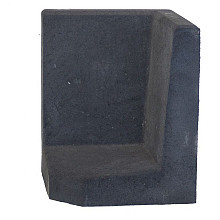L-hoekelement Zwart 50x40x40 cm (hxbxd)
