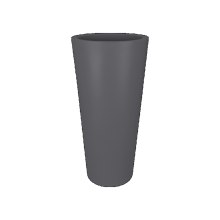 Elho pure straight round high 40 antraciet (lxbxh)39x39x80