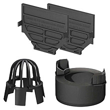 Hexaline set eindplaat 2 st + onderuitloop+bladkorf (2.0 serie)