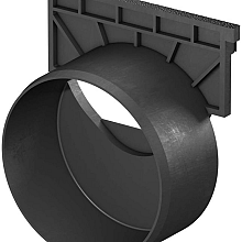 Universele eindplaat met zijuitloop Ø11 cm