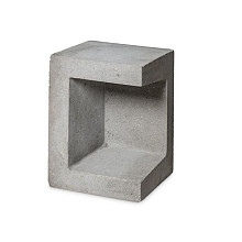 U-hoekelement 30x30x40 grijs