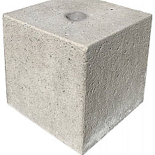 Poer (30,5x30,5)x(29,5x29,5)x30 cm + gat Ø8,5 cm (lampenvoet)