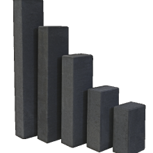 Palissade rechthoekig antraciet 12x18,5x60