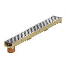 Aco Euroline goot, L=1000mm, H60 verzinkt onderuitlaat Ø110