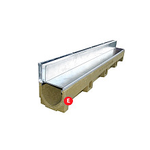 Euroline goot + LEDline RVS rooster 100 cm