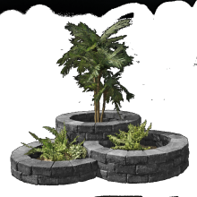 Pilestone ronde plantenbak Coal 23/17x21,5x10 cm