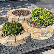 Pilestone ronde plantenbak Kilimanjaro 23/17x21,5x10 cm