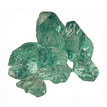 Glasbrokken wit/turqoise 100-300 of 50-80 mm Gaasbox