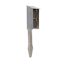 RVS Electra paaltje dubbel stopcontact