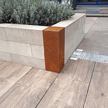 ECCOBorders® | Betotop | Corten hoekstuk (15x43cm)