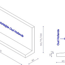 Oud Hollandse keerwand 50x40x200 Grijs (hxdxl)