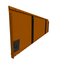 Flexline 560x2160 mm, Weervast (corten) incl. 5 grondnagels en verbindingsset