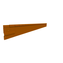 Flexline 150x2200 mm, Weervast (corten) incl. 3 platte grondpennen en verbindingsplaat