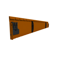 Flexline 240x2160 mm, Weervast (corten) incl. 5 grondnagels en verbindingsset