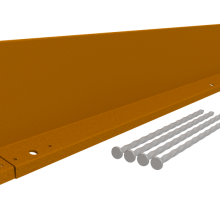 Hardline 150x2200 mm, Weervast (corten) incl. 4 grondnagels en verbindingsset