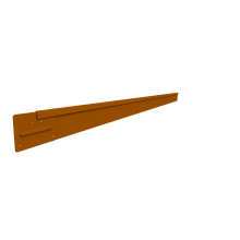 Rigidline 100x2200 mm, Weervast (corten) incl. 3 platte grondpennen en verbindingsplaat