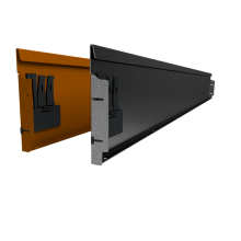 Rigidline 240x2160 mm, Weervast (corten) incl. 5 grondnagels en verbindingsset