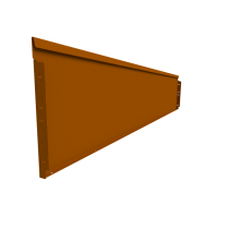 Rigidline 400x2160 mm, Weervast (corten) incl. 5 grondnagels en verbindingsset