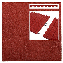 Rubbertegel 50x50x3 rood
