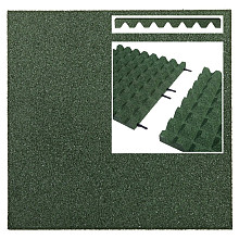 Rubbertegel 50x50x3 groen