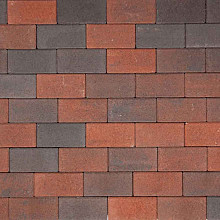 Betonklinker 21x10.5x8 cm Rood-zwart 21x10,5x8 (komo-keur)