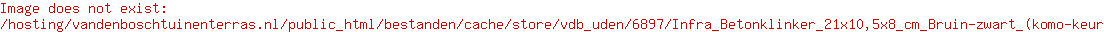 Infra Betonklinker 21x10,5x8 cm Bruin-zwart (komo-keur)