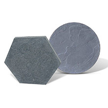 staptegel flagstone rond 44 zwart beton