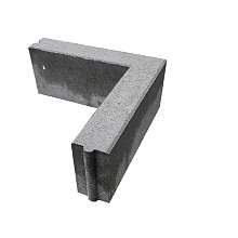 Infra Opsluitband hoekstuk 10x20x50/50 grijs h&d K