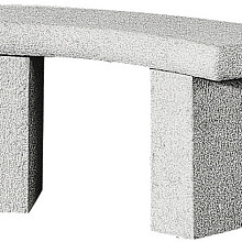 Bank Basic graniet grijs gebogen 115 cm