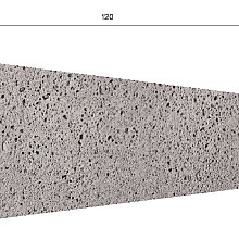 Trapezium tegel 120x60/30x8 cm Grijs