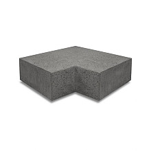 ArtiStone hoekstuk traptreden 90° binnen 37x15 Antraciet