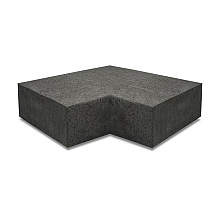ArtiStone hoekstuk traptreden 90° binnen 40x20 Carbon
