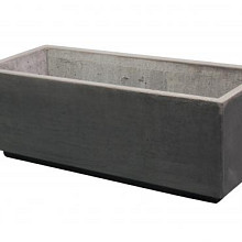 Plantenbak 100x40xH35 Antr. glad, rechthoek + voet 5 cm